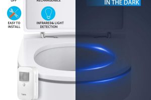 Rechargeable 16-Color Motion Sensor Toilet Bowl Night Light